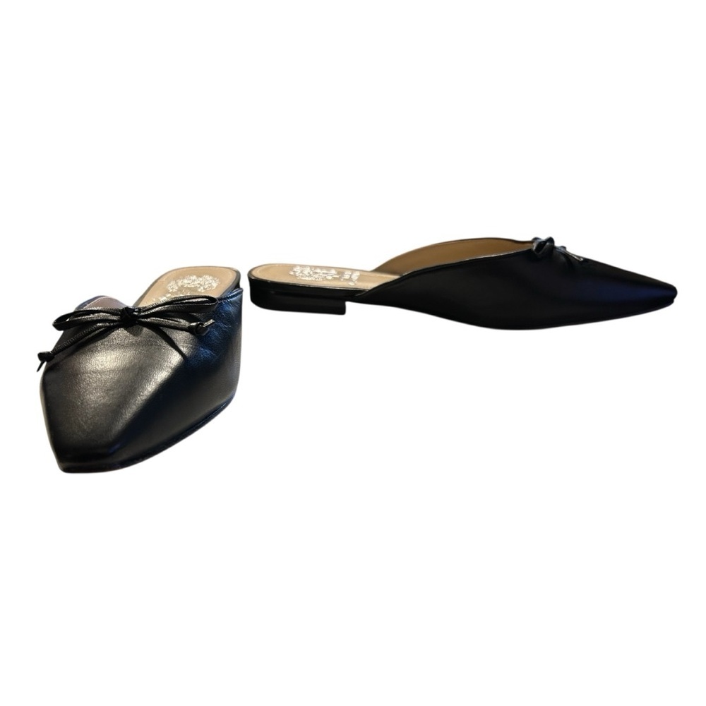 Vince Camuto Palulli Black Flat Mules with Bow Accent – Size 8 - Picture 2 of 6